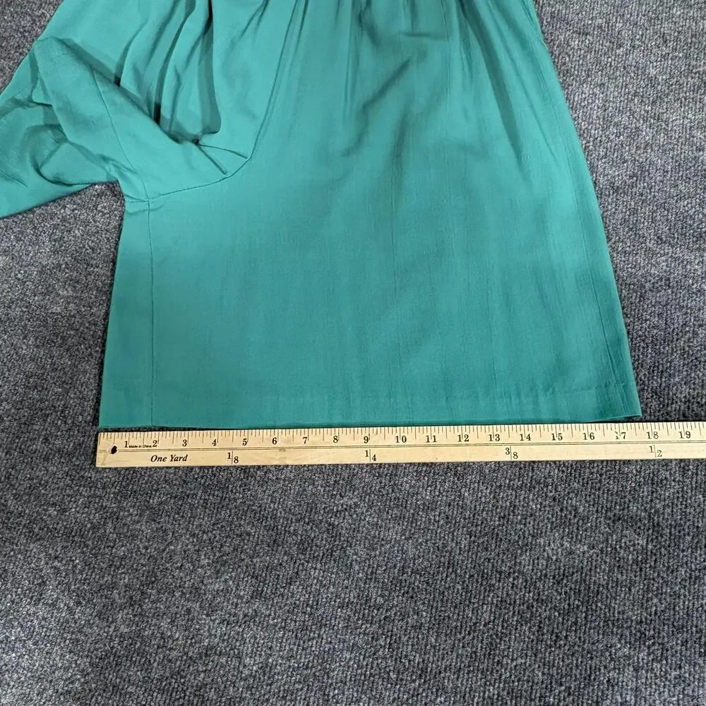 Vintage Briggs New York Shorts Womens 14 Green Culotte Pleated Belted Casual